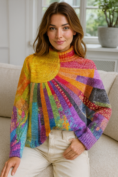 Valeria™ | Maglione Arcobaleno Elegante