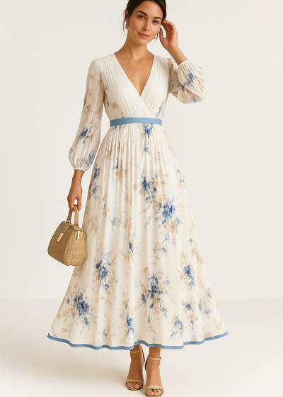 Aurora™ | Abito Maxi Floreale Elegante