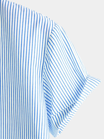 Camicia da uomo in cotone a maniche corte con colletto Henley