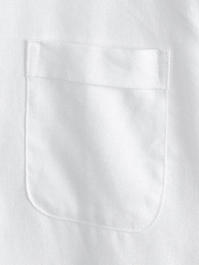 Camicia bianca da uomo in lino e cotone