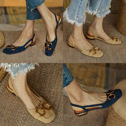 Brenna™ | Sandali in Pelle Ortopedici con Fibbia