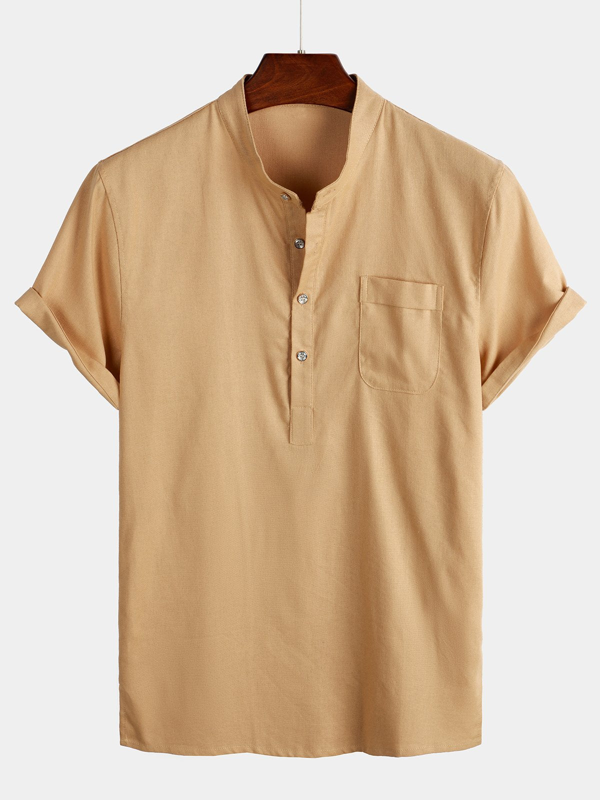 Camicia bianca da uomo in lino e cotone