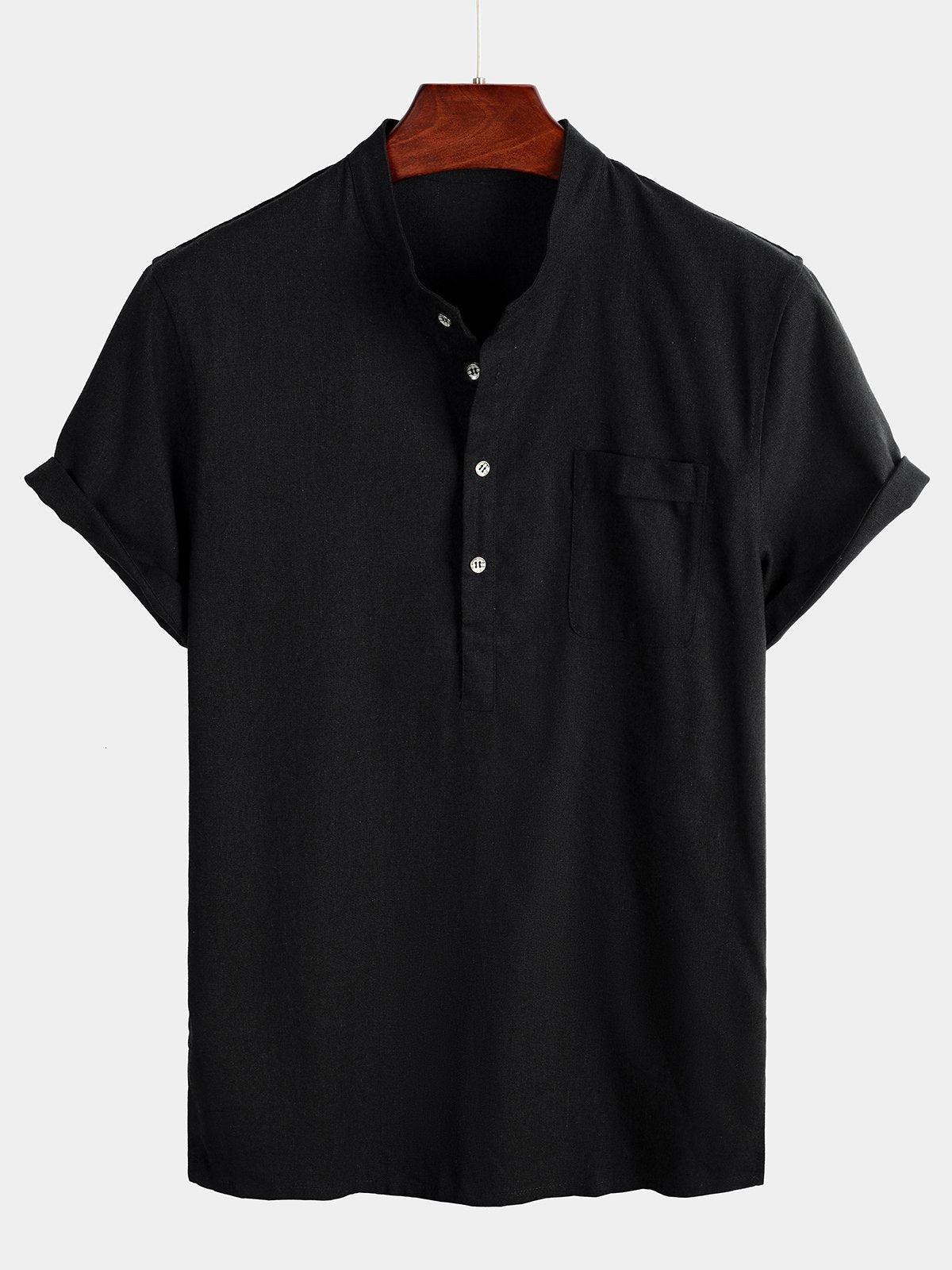 Camicia bianca da uomo in lino e cotone