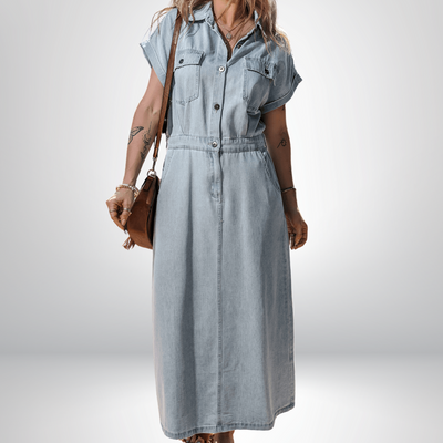 Vittoria™ | Abito in Denim con Maniche Pipistrello