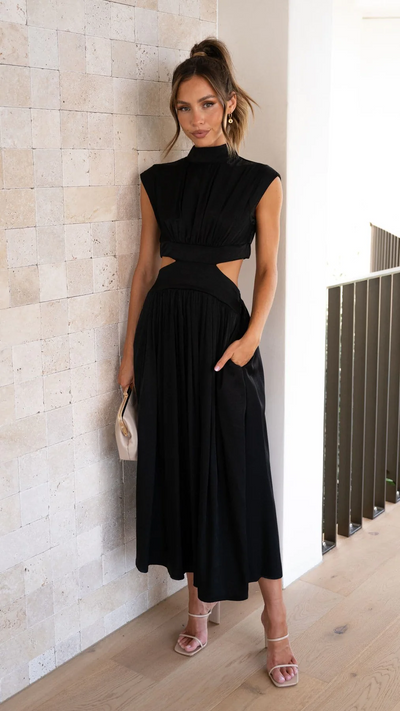 Bianca™ | Vestito Midi con Cut-Out e Tasche