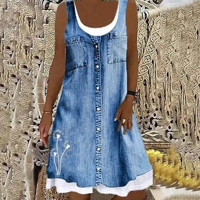 Chiara™ | Abito in Denim Morbido ed Elegante