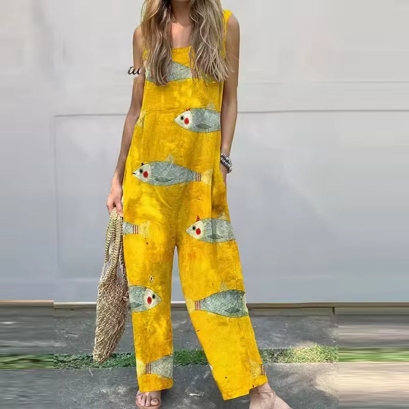 Ginevra™ | Mono di Lino Pesci Gialli