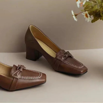 Sibilla™ | Mocassini Retro con Fiocco