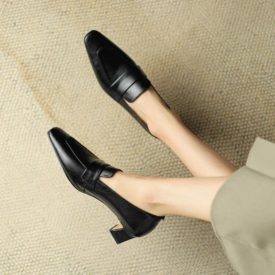 Elisabetta™ | Mocassini con Tacco Chunky a Punta