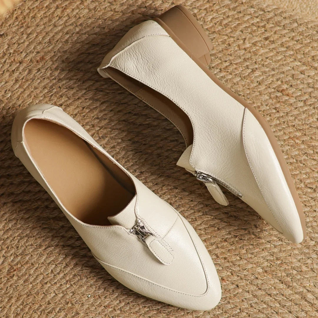 Ariane™ | Ballerine Oxford con Zip Frontale