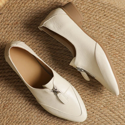 Ariane™ | Ballerine Oxford con Zip Frontale