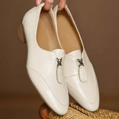 Ariane™ | Ballerine Oxford con Zip Frontale