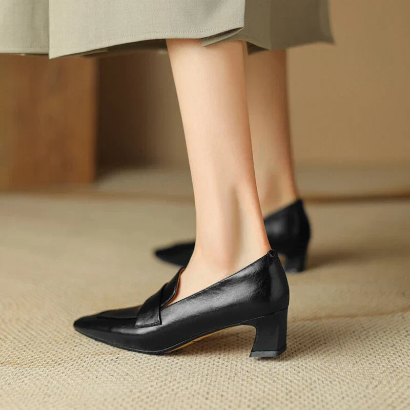 Elisabetta™ | Mocassini con Tacco Chunky a Punta