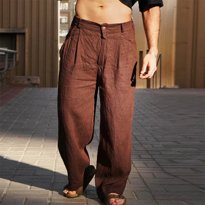 Adriano™ | Pantaloni di Lino a Gamba Larga