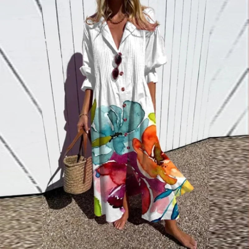 Dalila™ | Abito Maxi Boho Floreale