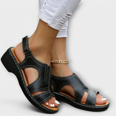 Christina™ | Sandali Ortopedici in Pelle con Tacco
