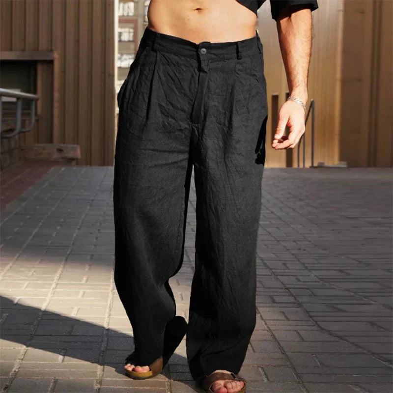 Adriano™ | Pantaloni di Lino a Gamba Larga