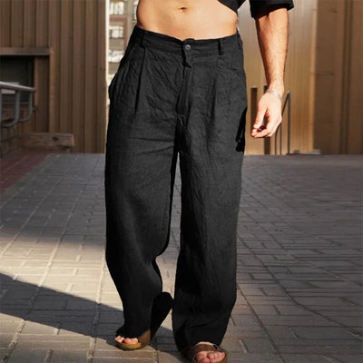 Adriano™ | Pantaloni di Lino a Gamba Larga