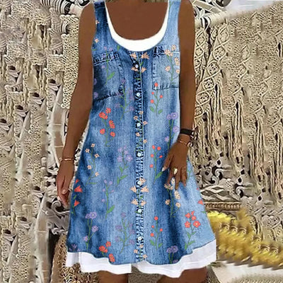 Chiara™ | Abito in Denim Morbido ed Elegante