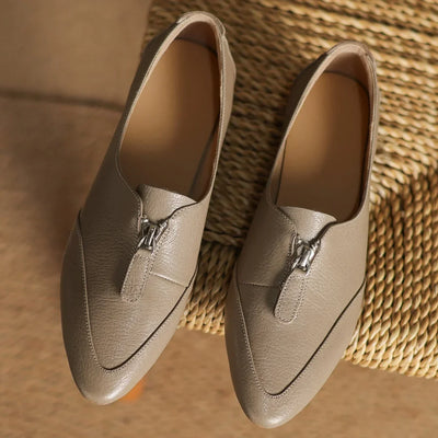 Ariane™ | Ballerine Oxford con Zip Frontale