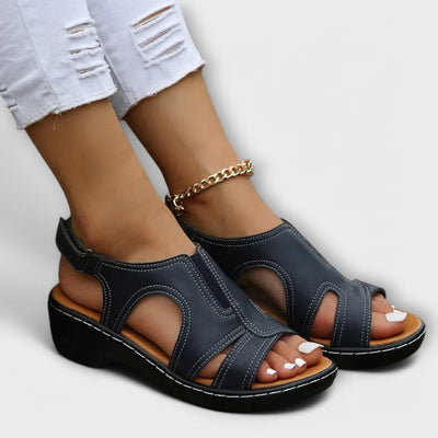 Christina™ | Sandali Ortopedici in Pelle con Tacco