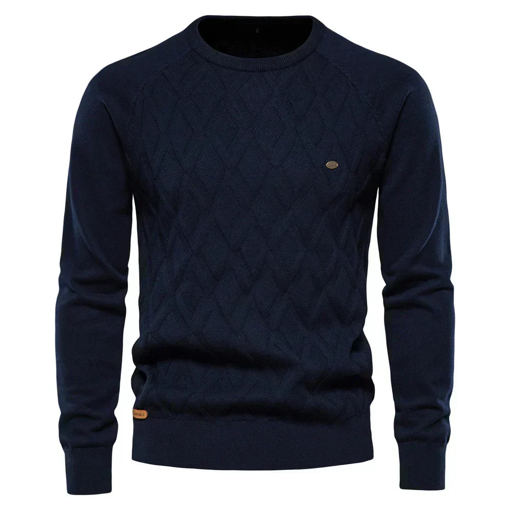 Maglione da uomo con motivo a rombi