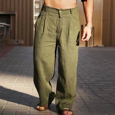 Adriano™ | Pantaloni di Lino a Gamba Larga