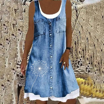 Chiara™ | Abito in Denim Morbido ed Elegante