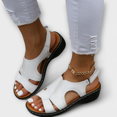 Christina™ | Sandali Ortopedici in Pelle con Tacco