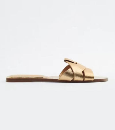 ZABA | Sandali Bassi con Eleganza Intrecciata