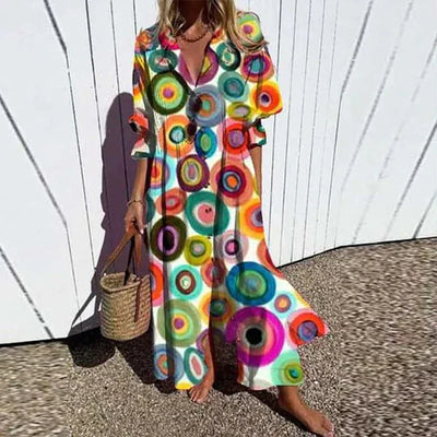 Dalila™ | Abito Maxi Boho Floreale