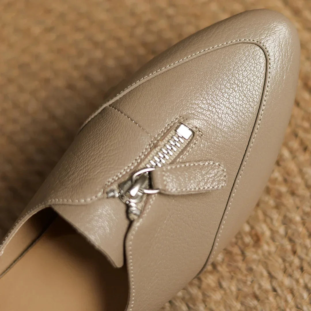 Ariane™ | Ballerine Oxford con Zip Frontale