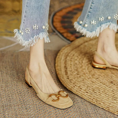 Brenna™ | Sandali in Pelle Ortopedici con Fibbia