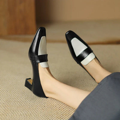 Elisabetta™ | Mocassini con Tacco Chunky a Punta