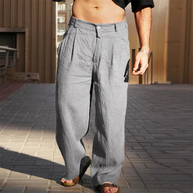 Adriano™ | Pantaloni di Lino a Gamba Larga