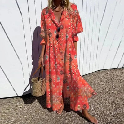 Dalila™ | Abito Maxi Boho Floreale