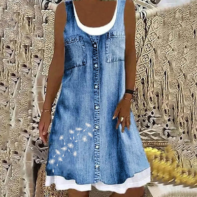 Chiara™ | Abito in Denim Morbido ed Elegante