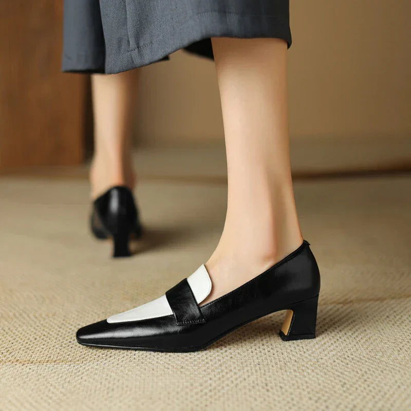 Elisabetta™ | Mocassini con Tacco Chunky a Punta