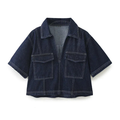 Elisa™ | Set in Denim con Scollatura a V