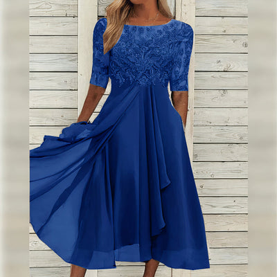 Taryn™ | Abito Midi in Pizzo Elegante