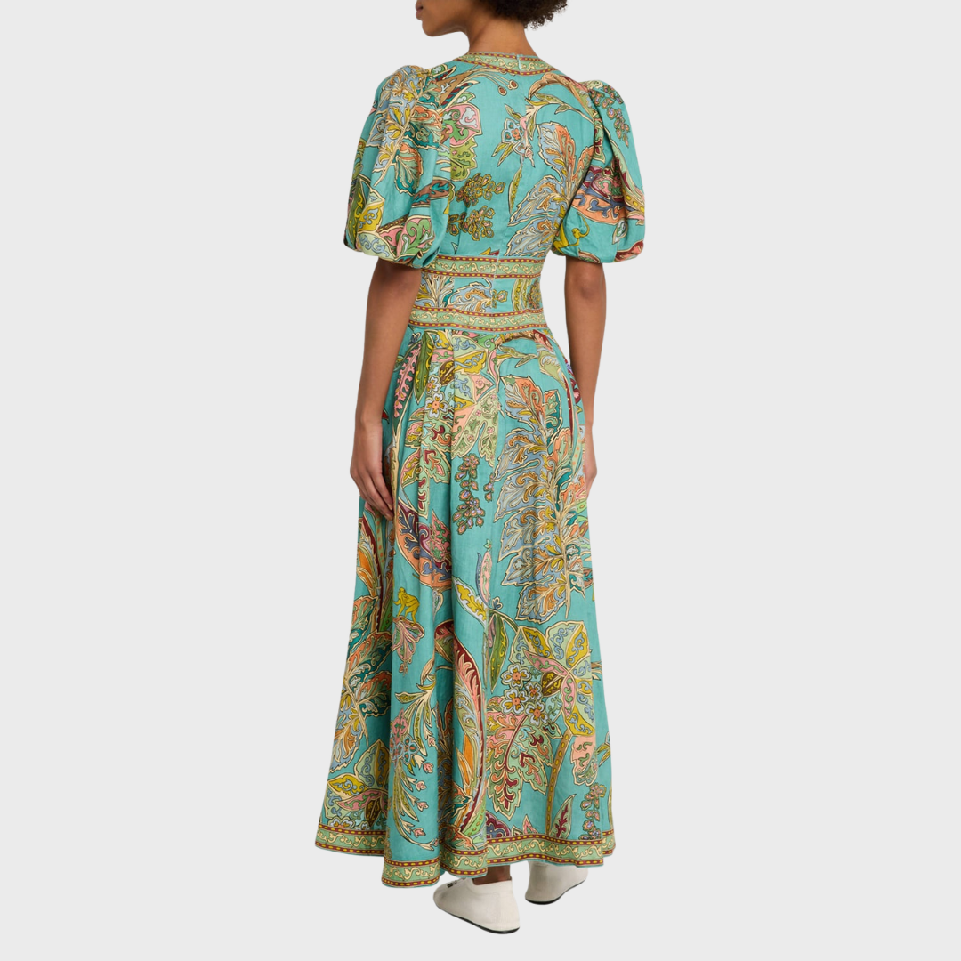 Amelia Quinn™ | Abito Maxi con Maniche a Palloncino