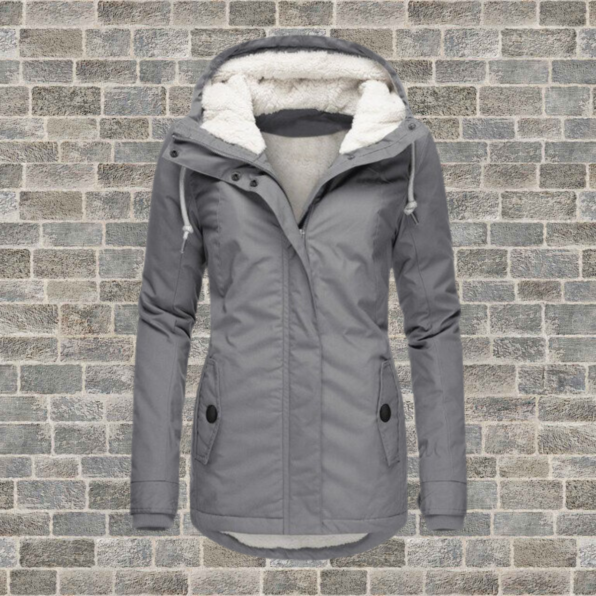 Jenna™ | Giacca con Cappuccio in Sherpa Accogliente