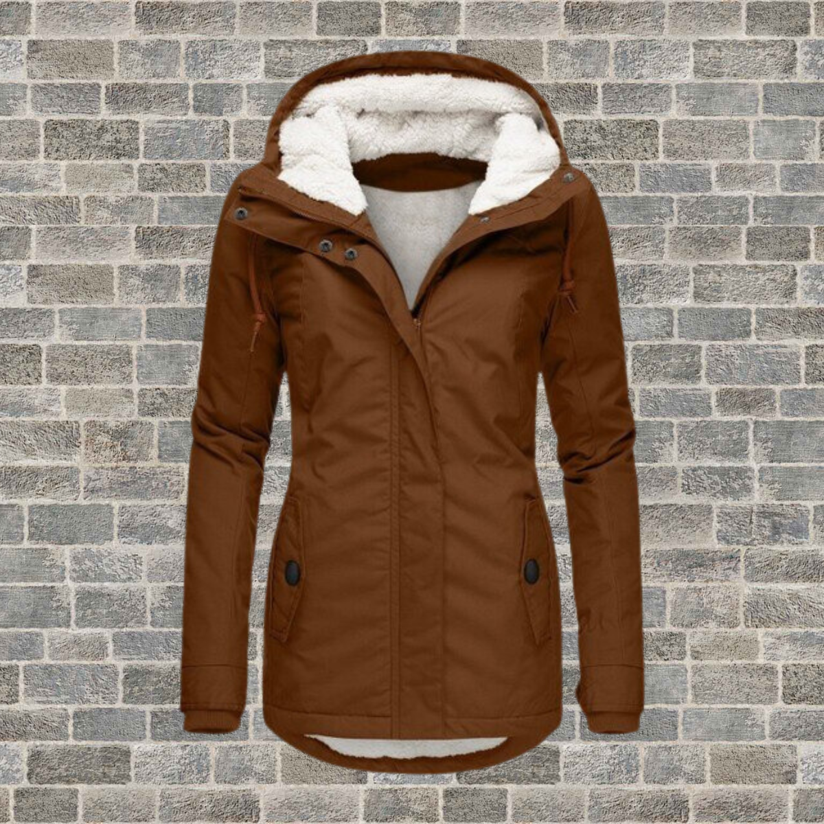 Jenna™ | Giacca con Cappuccio in Sherpa Accogliente