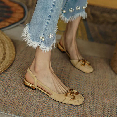Brenna™ | Sandali in Pelle Ortopedici con Fibbia