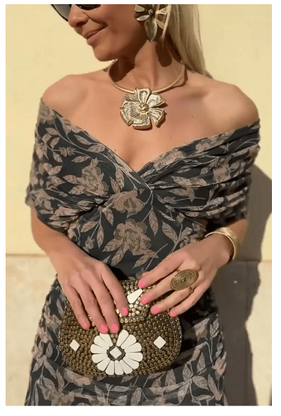 Serena™ | Abito Lungo Floreale Off-Shoulder