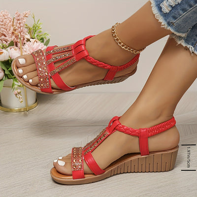 Elara™ | Sandali Intrecciati in Cristallo