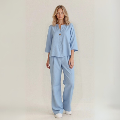 Mireille™ | Completo Estivo in Lino e Cotone Naturale