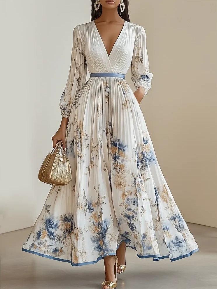 Aurora™ | Abito Maxi in Chiffon Bianco