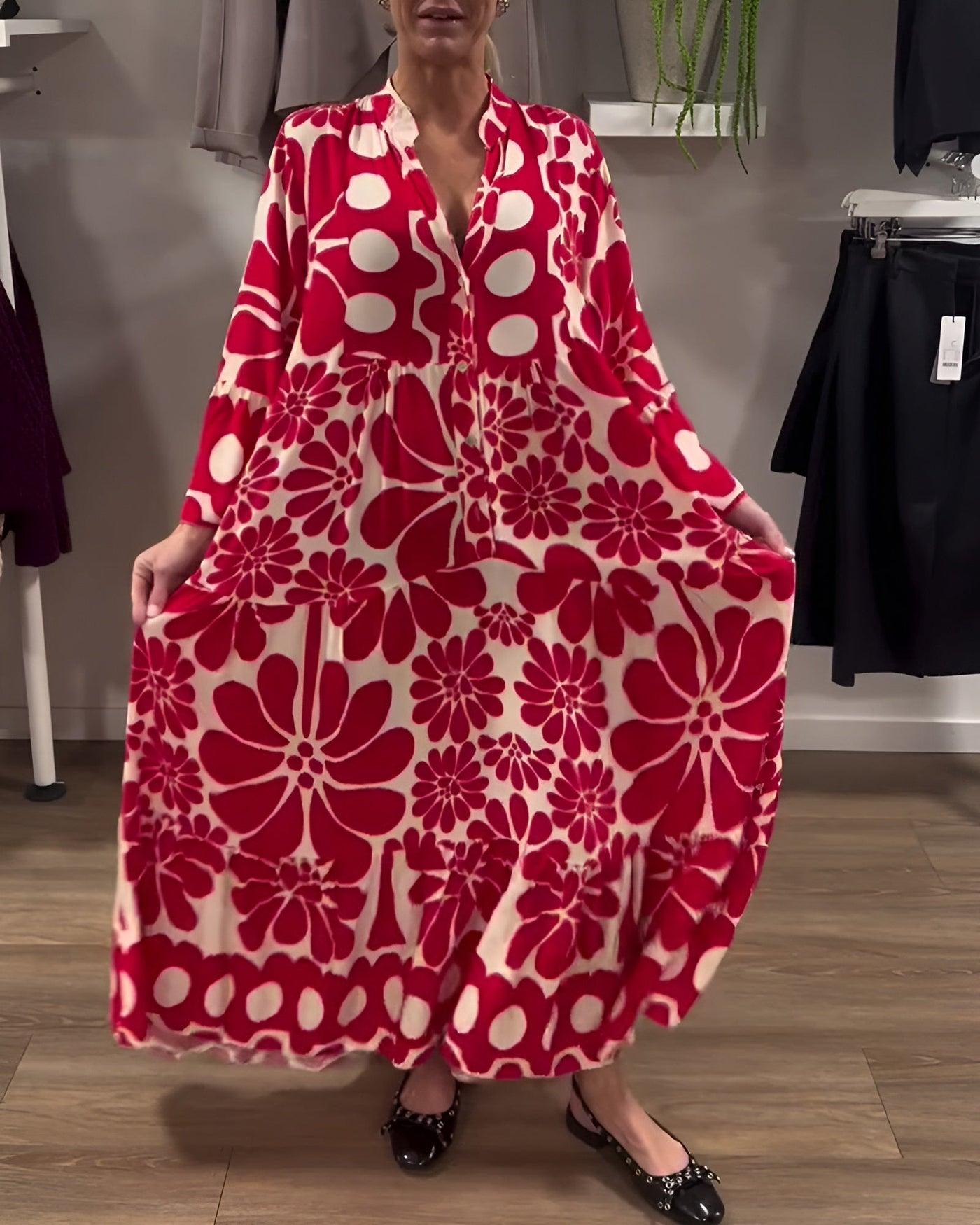 Marielle™ | Abito Maxi Stampato Elegante