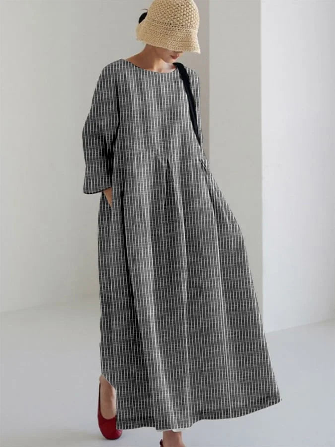 Olivia™ | Vestito Vintage con Strisce Locker